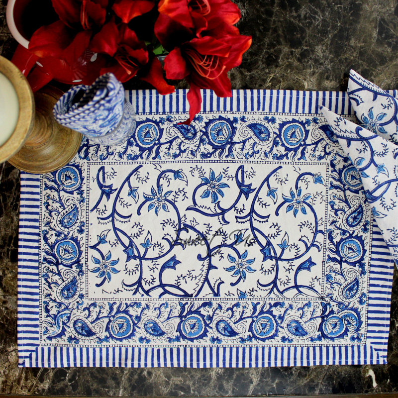 Vine Block 19" Cotton Placemat