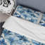 Ensemble de housse de couette géométrique rétro en mosaïque bleue et blanche-1586272639