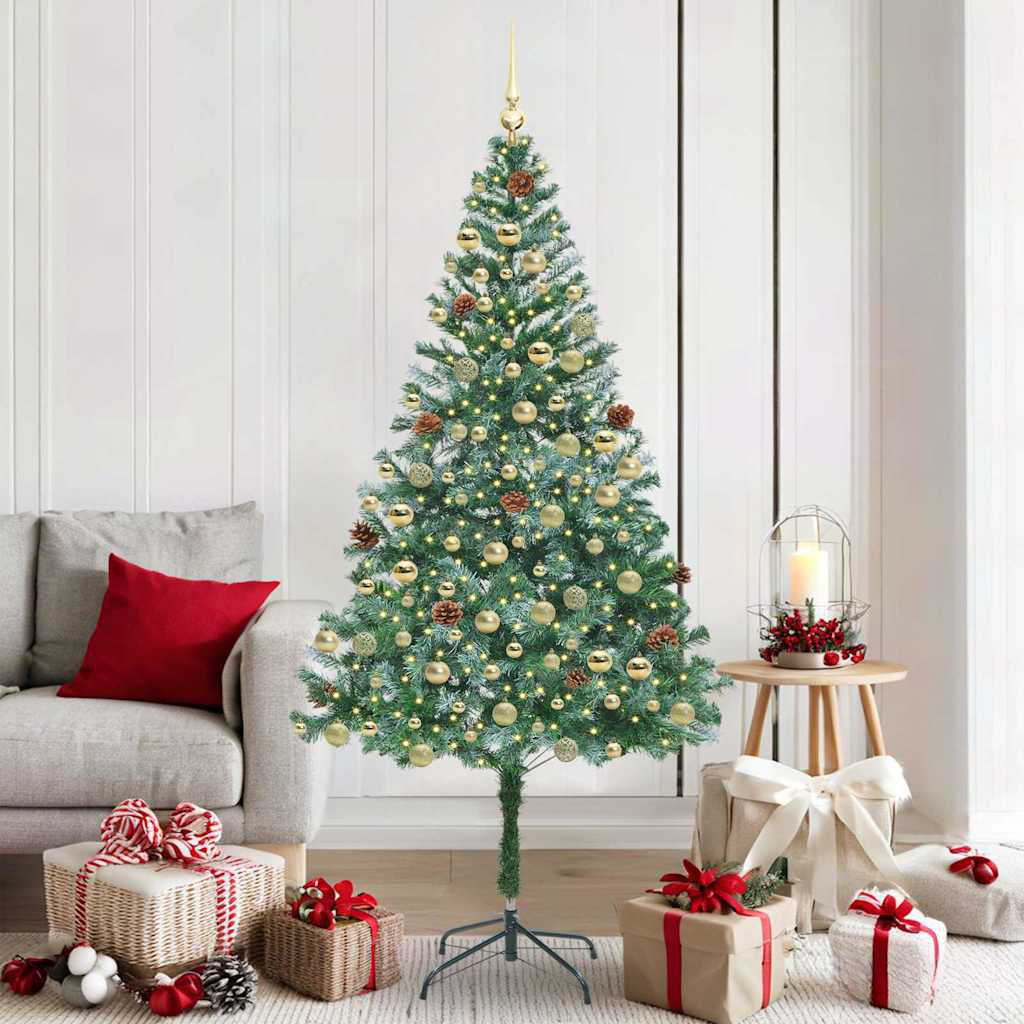 vidaXL Artificial Christmas Tree with Stand Green PVC and Steel