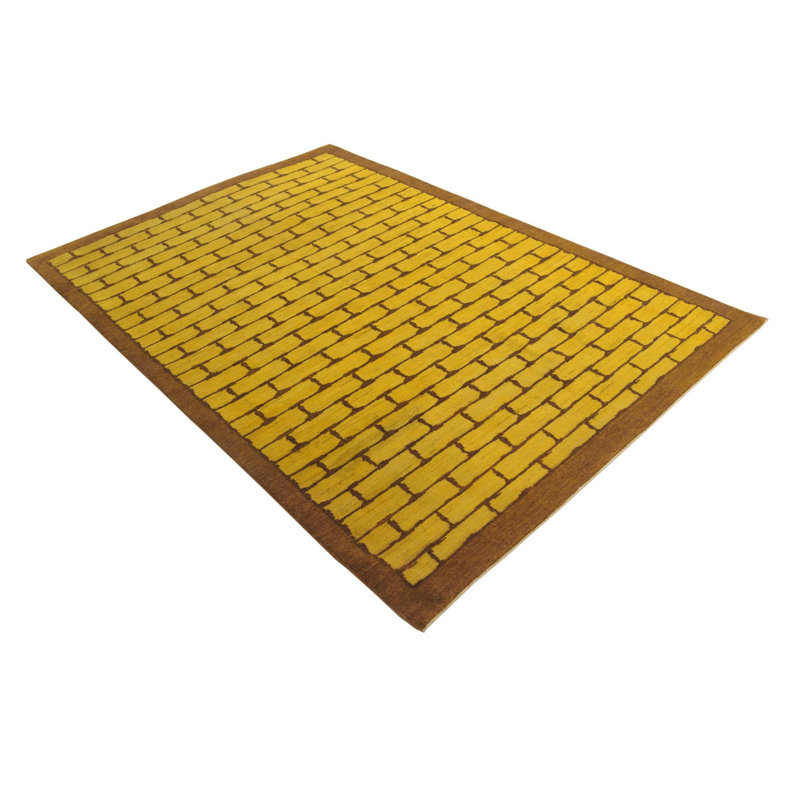 Tapis jaune 5 x 8 Crean