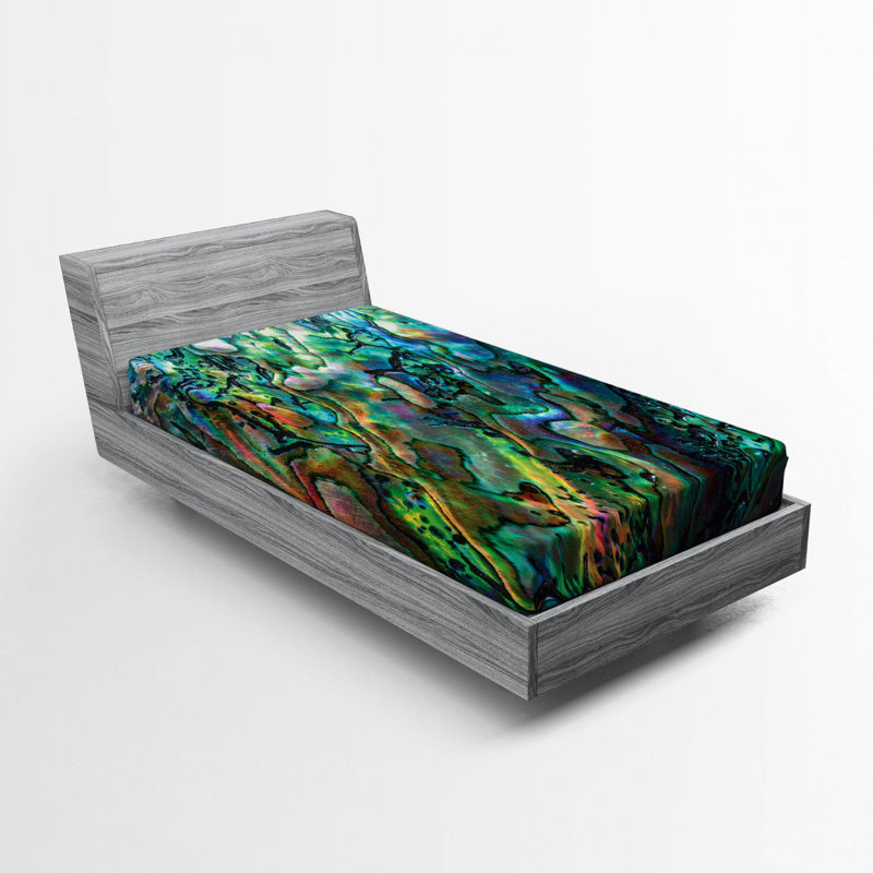 Microfiber Abstract Fitted Sheet, Twin Fitted Sheet
