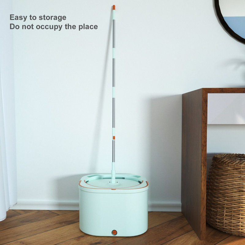 Mop Bucket with Wringer, Separate Dirty and Clean Water, Green