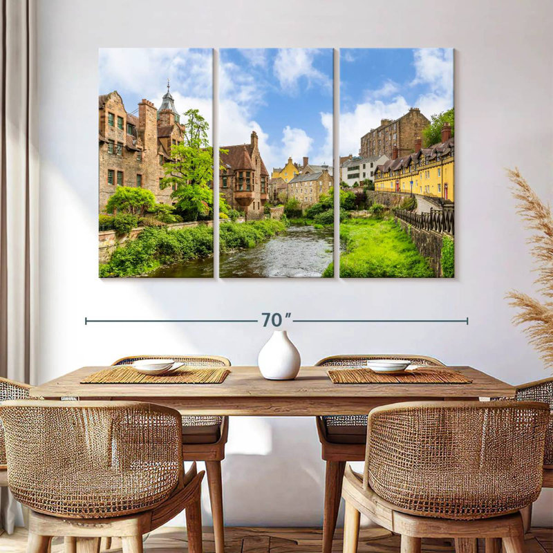 Sirecs, Edimbourg, Dean Village et l'eau de Leith, H 42 po x l 65 po