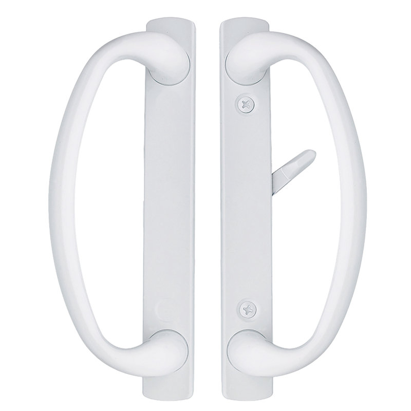 Charlotte Privacy Sliding Door Handles (Mortise Lock Not Included), White