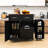 Multi-Functional Kitchen Island with Drop Leaf, Spacious Storage-1142705701