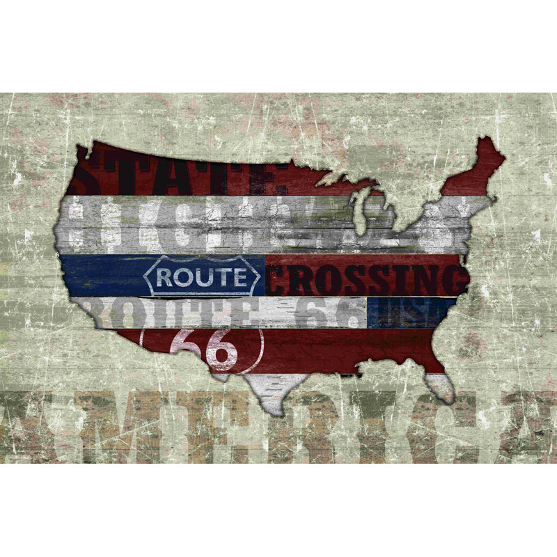 " America Route 66 ", 24" H x 36" W