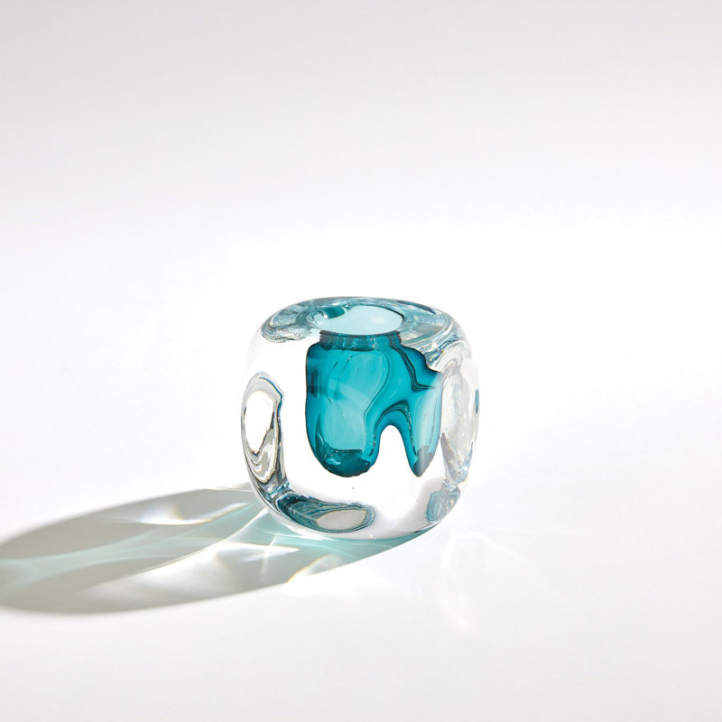Handmade Glass Table Vase, Blue