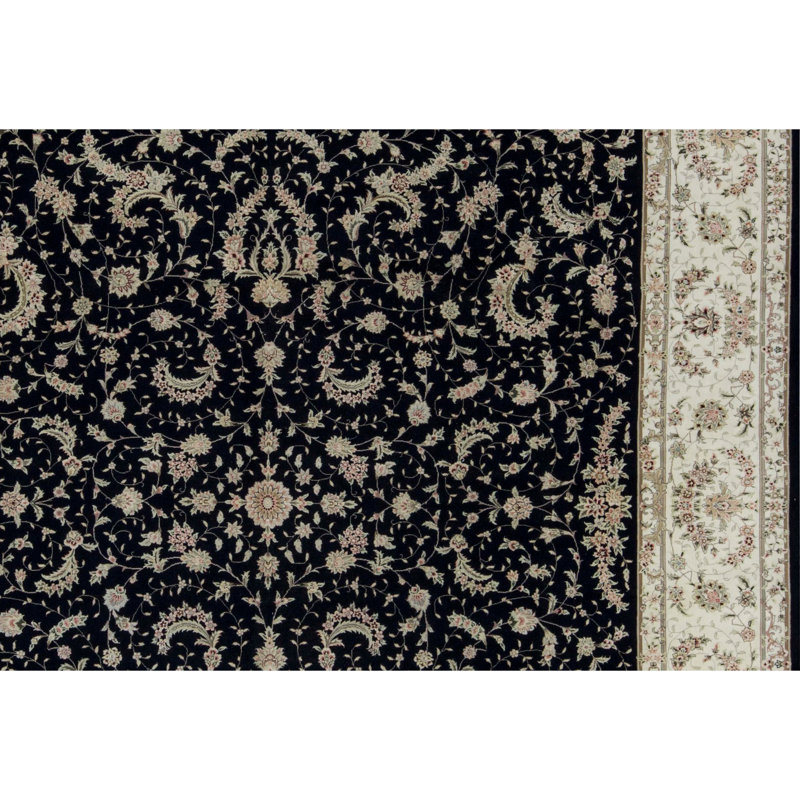 Elegance Oriental Area Rug in Black/Gray/Ivory