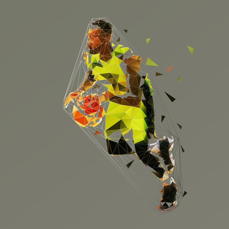 Basketball Player by Msan10 - Wrapped Canvas Print, 30cm H x 30cm W x 3.8cm D