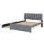 Lit plateforme tapissier avec lit gigogne-147892203