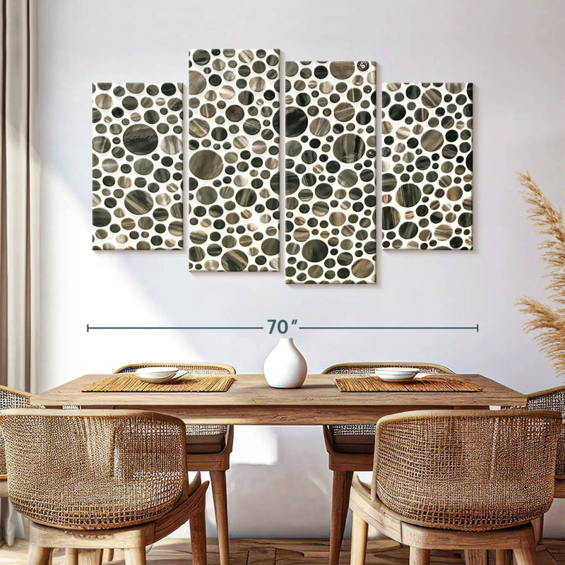 Avery Round Stone Tiles, 42" H x 68" W
