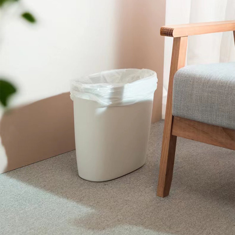 Poubelle en plastique 5 gallons, Blanc