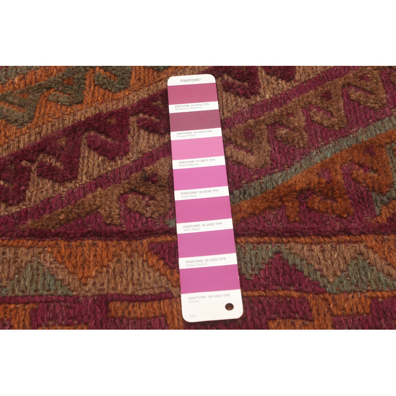 Tapis carré en laine noué à la main de conception unique 3 pi 11 po x 3 pi 11 po Jissel