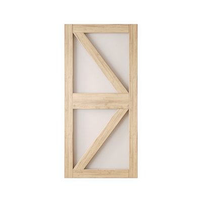 Porte de grange coulissante en bois massif non assemblé 36 x 84