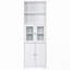 Grande armoire de rangement blanche avec tablettes