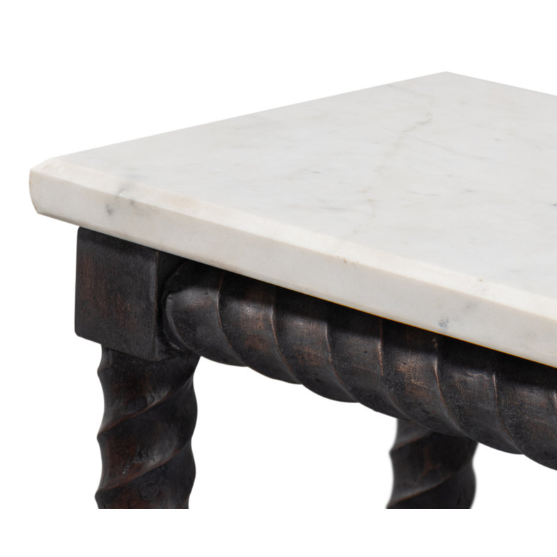 Barley 80'' W Marble Console Table