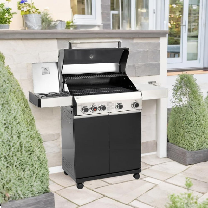 COSMOGRILL 4 - Burner Freestanding 58006.41 BTU BTU Gas Grill with Side Burner and Cabinet