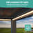 Outdoor Aluminum Pergola with Adjustable Louvered Roof and Solar LED Lights-104701538-104701540
