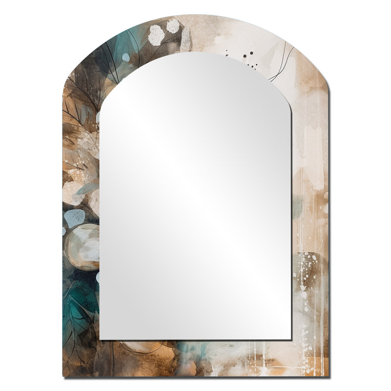 Miroir mural brun et vert Bohemia, 34 po x 25 po