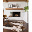 Tapis beige et brun en similicuir de vache Epic-2136738310