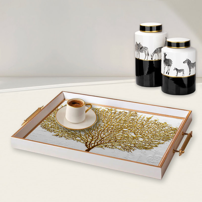 Élégant plateau en verre de 19,7 po x 11,4 po x 1,4 po | Fabrication 100% verre durable | Facile à nettoyer avec un chiffon humide | Idéal pour le service, la présentation décorative et l'organisation | Ajout élégant à la décoration intérieure