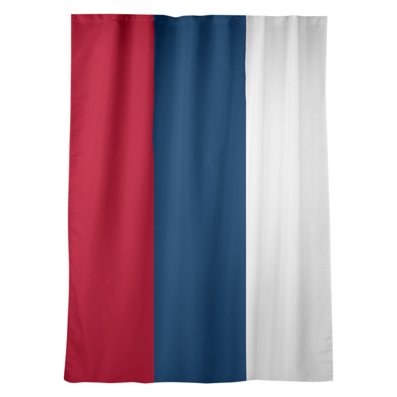 Mississippi Rebellion Sateen Room Darkening Curtain Single Panel, Red/Navy Blue/White