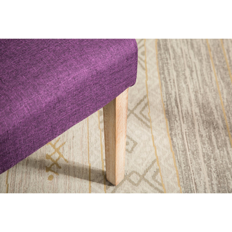 Chaise de salle à manger en bois massif Habit (2) - Chaises confortables avec revêtement et capitonnage élégant de 2 dans le dossier, rembourrage, design intemporel