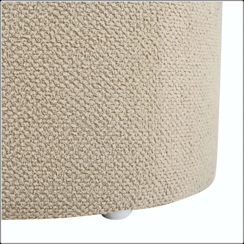 Ensemble de tables basses ovales avec 2 repose-pieds en tissu assortis