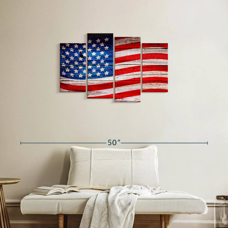 Drapeau américain Borges, H 22 po x l 36 po