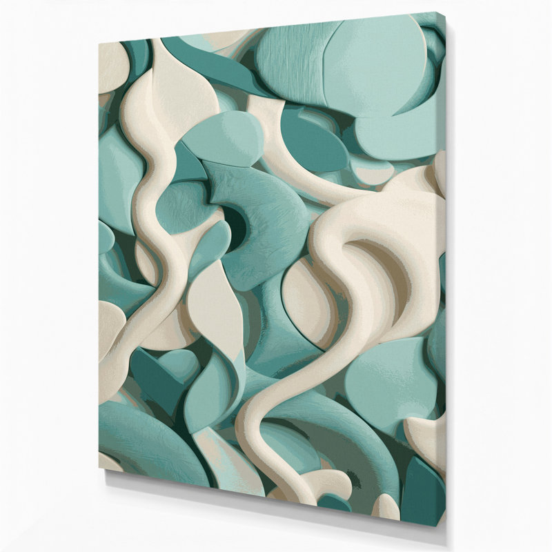 «Abstract Shapes» 12, art mural sur toile brune, H 20 po x l 30 po