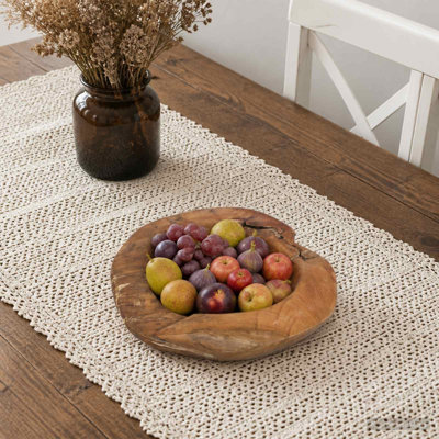 Solid Wood Decorative Bowl