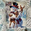 Couronne d’hiver câlins bonhomme de neige