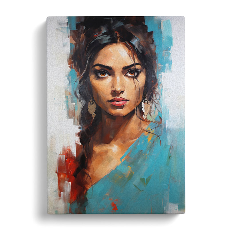 Indian Woman Gestural No.3 - Print, 50cm H x 35cm W x 3cm D