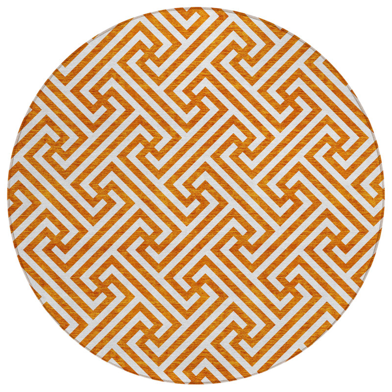 Tapis rond ivoire 8 po