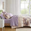 Ensemble d'édredon floral avec draps Taupe