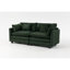 Canapé modulaire moderne en chenille avec méridienne, vert antique pour le salon