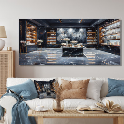 Blanc, noir, marchand, charme - magasins et magasins, art mural, salon