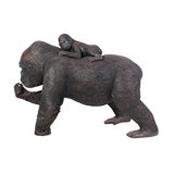 The Lowland Gorillas MoTher and Child Great Ape Statue