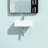 White Ceramic Rectangular Wall Mounted Sink - 21"X16". Modern Classic Design With Faucet Hole And Overflow. Arc Beautiful. Elegant Graceful. Quality. Low Water Absorption. Acid Stain . Polished