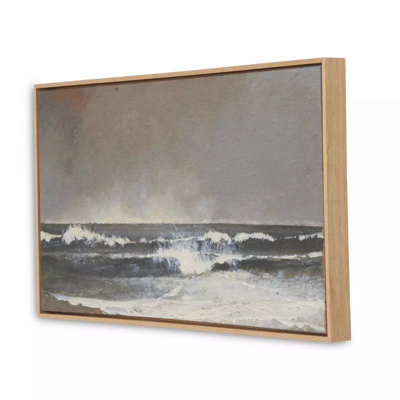 Seafoam Painting by Aileen Fitzgerald, 16.5" H x 32" W