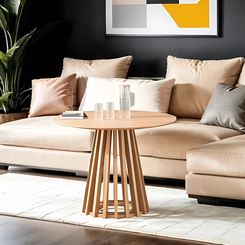 Table à manger ronde en bois Arrastia de 39 po | Aria-Home, Naturel