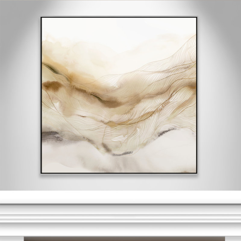 «Line Haze I» par Isabelle Z, Argent, H 46,5 po x l 46,5 po