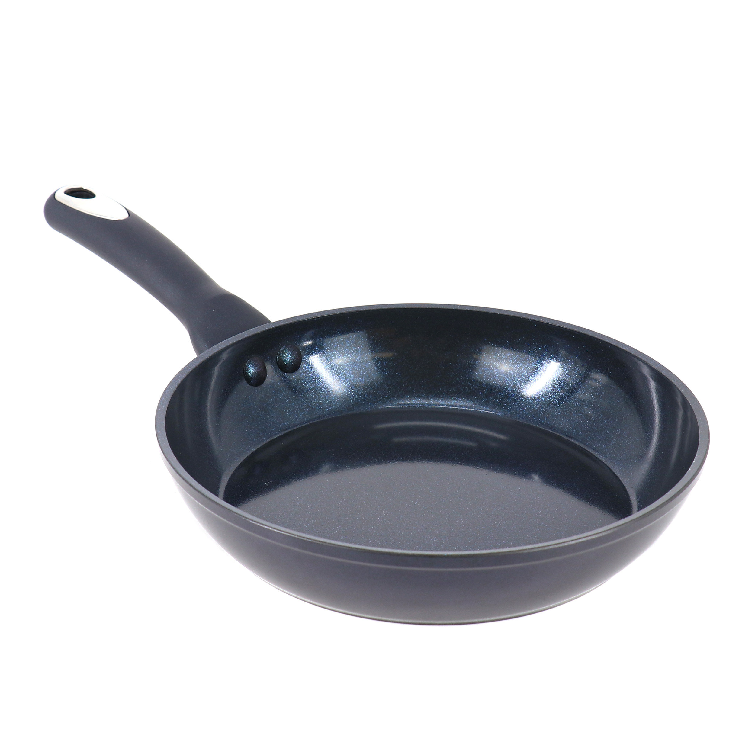 Oster Hawke 12 inch Ceramic Nonstick Aluminum Frying Pan in Dark Blue Size: 8 W 950121080M