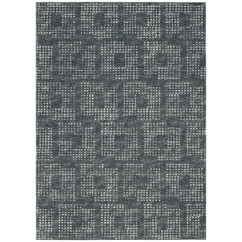 Ibtihaj Performance Chenille Washable Indoor / Outdoor Rug, Rectangle 3' x 5'