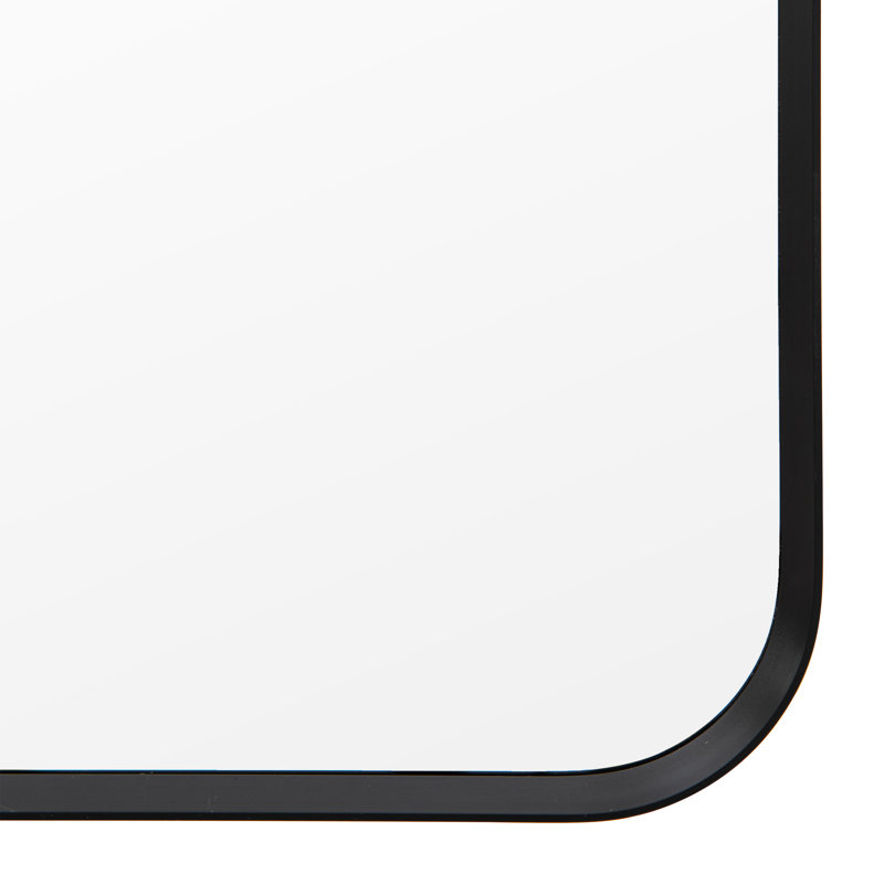 Anna Metal Framed Arch Mirror, Black