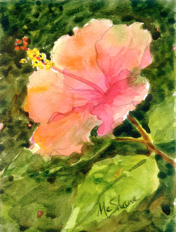 Drapeau Vertical De La Maison D'hibiscus