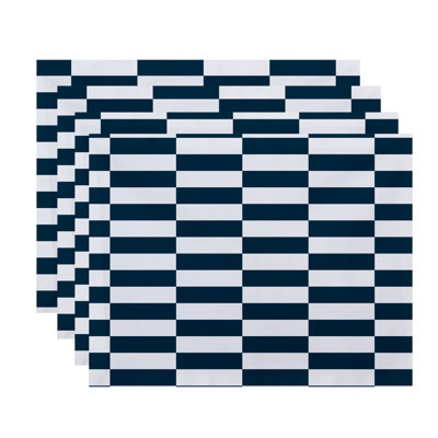 Buffington Polyester Striped Rectangle Placemat