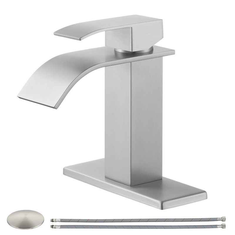 Single-Hole Single-handle Bathroom Faucet, Brushed Nickel