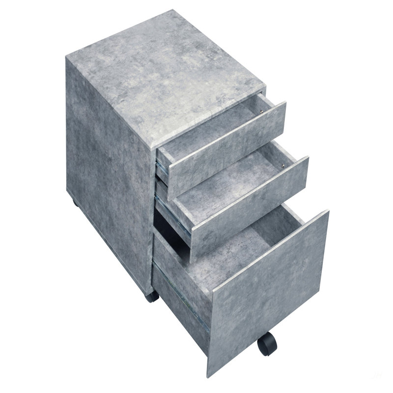 Silver 3-drawer File Cabinet