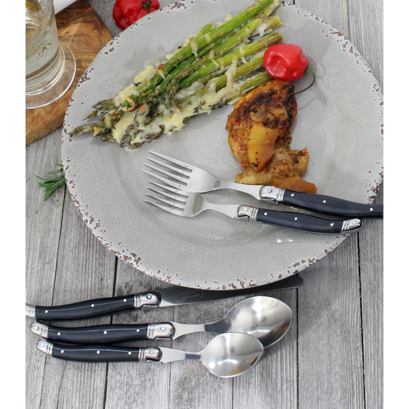 Laguiole 20 - Piece Stainless Steel Flatware Set - Service for 4, Brown